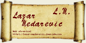 Lazar Medarević vizit kartica